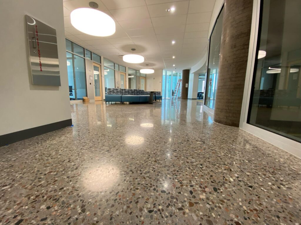 polished concrete shopping center floor in salt lake city min